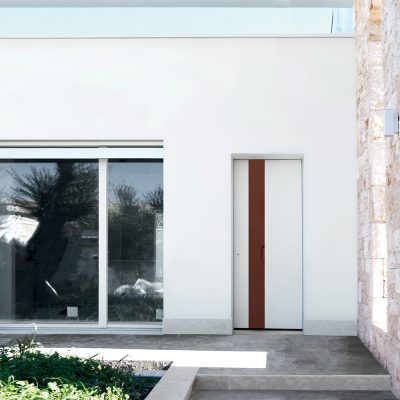 Porta blindata ingresso con giardino vetrata Palmieri Serramenti